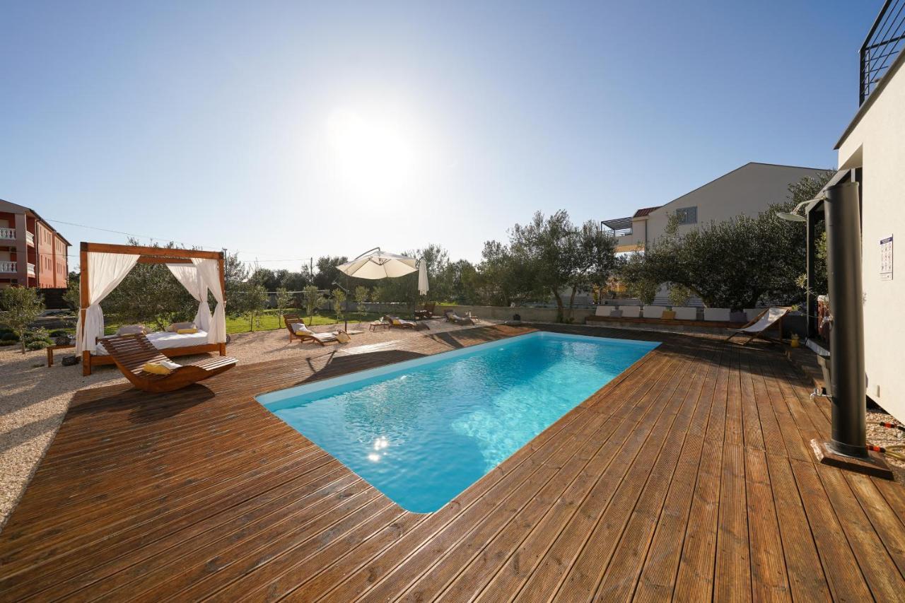 Villa Suncica With Heated Pool, Jacuzzi And Bikes Near Zadar Сукошан Екстер'єр фото